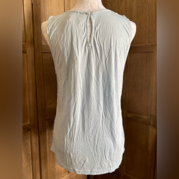 NWT BKE Light Blue Embellished Lace Sleeveless Top - Picture 3 of 7